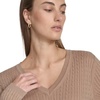 image:imageNautica Womens Long Sleeve Cable VNeck SweaterCamel