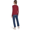 image:imageNautica Womens Long Sleeve Cable VNeck SweaterDeep Rouge