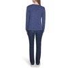 image:imageNautica Womens Long Sleeve Cable VNeck SweaterDenim Heather