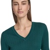 image:imageNautica Womens Long Sleeve Cable VNeck SweaterForest