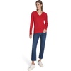 image:imageNautica Womens Long Sleeve Cable VNeck SweaterHaute Red