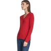 image:imageNautica Womens Long Sleeve Cable VNeck SweaterHaute Red