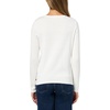 image:imageNautica Womens Long Sleeve Cable VNeck SweaterIvory