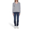 image:imageNautica Womens Long Sleeve Cable VNeck SweaterMist Heather