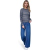 image:imageNautica Womens Long Sleeve Cable VNeck SweaterNight SkyWhite Swan