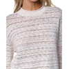 image:imageNautica Womens Long Sleeve Cable VNeck SweaterWhite Swan Multi