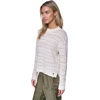 image:imageNautica Womens Long Sleeve Cable VNeck SweaterWhite Swan Multi