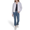 image:imageNautica Womens Long Sleeve Cotton Collared Zip Front JacketBright White