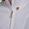 image:imageNautica Womens Long Sleeve Cotton Collared Zip Front JacketBright White