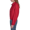 image:imageNautica Womens Long Sleeve Cotton Collared Zip Front JacketScarlet