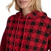 image:imageNautica Womens Long Sleeve Plaid Quilted HoodieBlackHaute Red