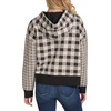 image:imageNautica Womens Long Sleeve Plaid Quilted HoodieBlackWhite Swan