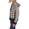 image:imageNautica Womens Long Sleeve Plaid Quilted HoodieBlackWhite Swan