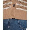 image:imageNautica Womens Long Sleeve Striped Crewneck SweaterCamelWhite Swan