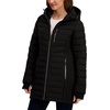 image:imageNautica Womens Midweight Stretch Puffer Jacket with Storm CuffsOnyx