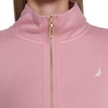 image:imageNautica Womens Mockneck Zip Up Fleece JacketNew Bridal Rose
