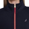image:imageNautica Womens Mockneck Zip Up Fleece JacketNight Sky