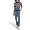 image:imageNautica Womens Short Sleeve Cable Pullover Sweater with TippingNight Sky Ivory