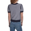 image:imageNautica Womens Short Sleeve Cable Pullover Sweater with TippingNight Sky Ivory