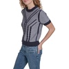 image:imageNautica Womens Short Sleeve Cable Pullover Sweater with TippingNight Sky Ivory
