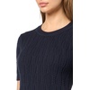 image:imageNautica Womens Short Sleeve Cable Sweater Night Sky XSmall