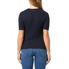 image:imageNautica Womens Short Sleeve Cable Sweater Night Sky XSmall