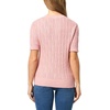 image:imageNautica Womens Short Sleeve Crew Neck Cable Solid SweaterBridal Rose