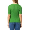 image:imageNautica Womens Short Sleeve Crew Neck Cable Solid SweaterNew Leaf