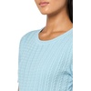 image:imageNautica Womens Short Sleeve Crew Neck Cable Solid SweaterPorcelain Blue