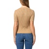 image:imageNautica Womens Short Sleeve Crew Neck Cable Solid SweaterTannin