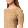 image:imageNautica Womens Short Sleeve Crew Neck Cable Solid SweaterTannin