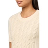 image:imageNautica Womens Short Sleeve Crew Neck Cable Solid SweaterWhite Swan