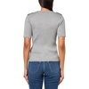 image:imageNautica Womens Short Sleeve Lurex VNeck PulloverHeather Mist With Silver