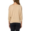 image:imageNautica Womens Short Sleeve Lurex VNeck PulloverLight FawnGold