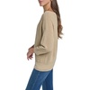 image:imageNautica Womens Short Sleeve Lurex VNeck PulloverLight Heather Fawn