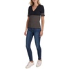 image:imageNautica Womens Short Sleeve Lurex VNeck PulloverNight Sky Multi