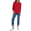 image:imageNautica Womens Short Sleeve Lurex VNeck PulloverScarlet