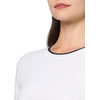 image:imageNautica Womens Short Sleeve Striped Pullover Sweater with TippingBright White Night Sky
