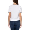 image:imageNautica Womens Short Sleeve Striped Pullover Sweater with TippingBright White Night Sky