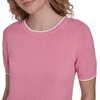image:imageNautica Womens Short Sleeve Striped Pullover Sweater with TippingEnglish RoseWhite