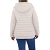 image:imageNautica Womens Short Stretch Puffer Jacket With Fur HoodLimestone