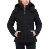 image:imageNautica Womens Short Stretch Puffer Jacket With Fur HoodMidnight
