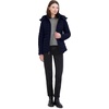 image:imageNautica Womens Short Stretch Puffer Jacket With Fur HoodNavy Seas