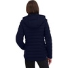 image:imageNautica Womens Short Stretch Puffer Jacket With Fur HoodNavy Seas