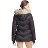 image:imageNautica Womens Short Stretch Puffer Jacket with Storm CuffsCaviar