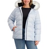image:imageNautica Womens Short Stretch Puffer Jacket with Storm CuffsSail Cream