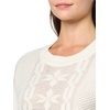 image:imageNautica Womens Snowflake Long Sleeve Cable Crew SweaterIvory