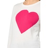 image:imageNautica Womens Soft Heart Long Sleeve Crewneck SweaterIvoryAster Pink