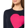 image:imageNautica Womens Soft Heart Long Sleeve Crewneck SweaterNight SkyAster Pink