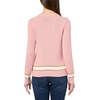 image:imageNautica Womens Solid Cable Long Sleeve Tipped SweaterBridal Rose Multi